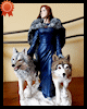 Dream Sansa with Direwolves Lady and Nymeria