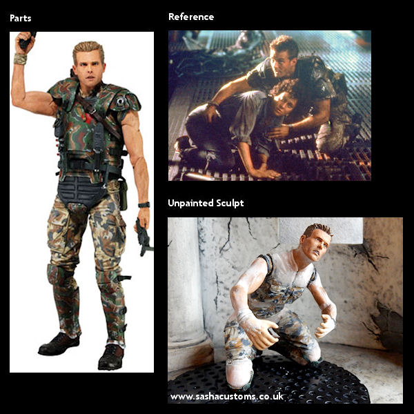 Hicks - Reference, Parts, and Unpainted Sculpt