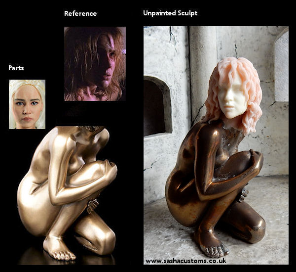 Reference, Parts, and Unpainted Sculpt