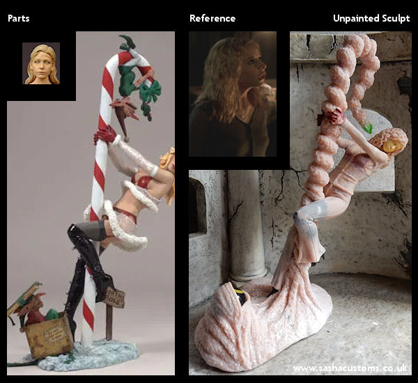 Reference, Parts, and Unpainted Sculpt