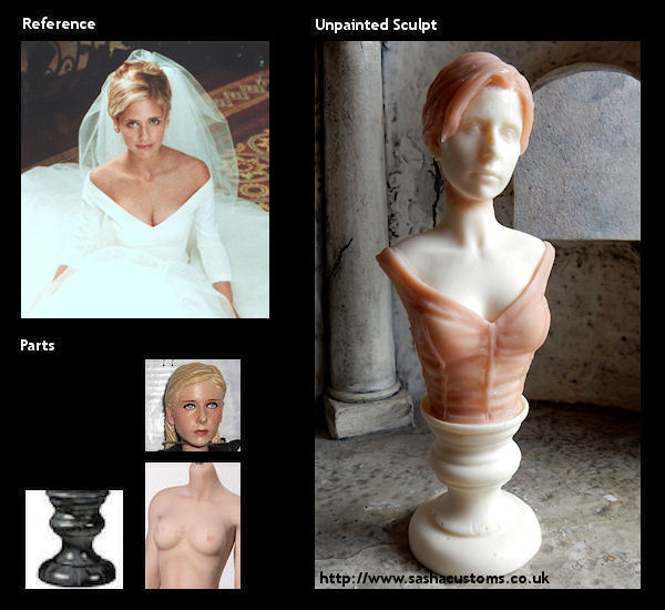 Reference, Parts, and Unpainted Sculpt