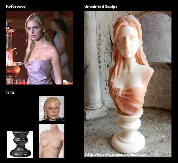 Reference, Parts, and Unpainted Sculpt