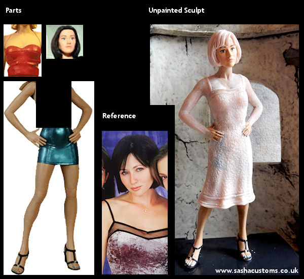 Reference, Parts, and Unpainted Sculpt
