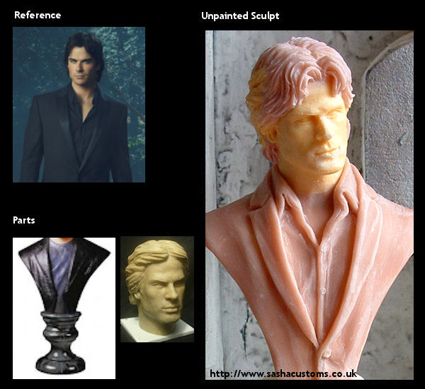 Reference, Parts, and Unpainted Sculpt