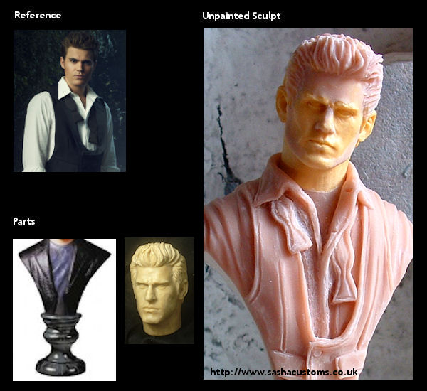 Reference, Parts, and Unpainted Sculpt