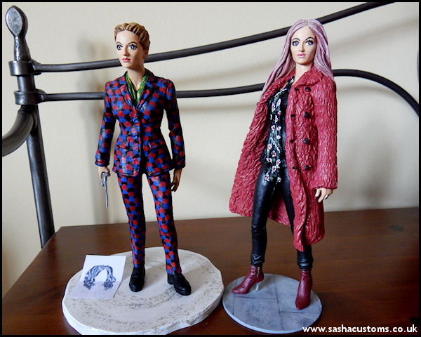 Killing-Bill Villanelle and Furry-Pink-Coat Villanelle