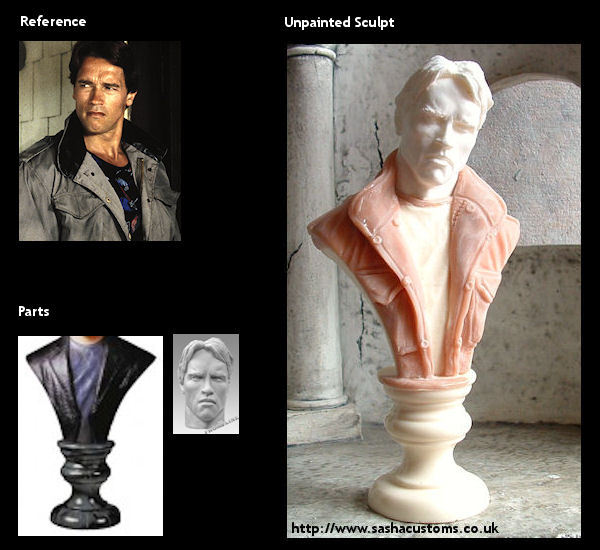 Reference, Parts, and Unpainted Sculpt