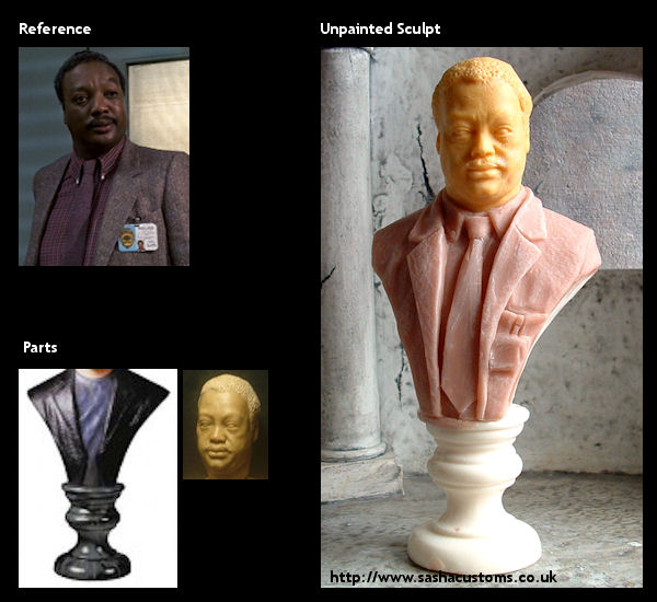 Reference, Parts, and Unpainted Sculpt