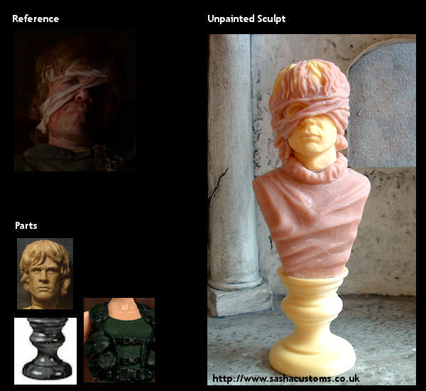 Reference, Parts, and Unpainted Sculpt