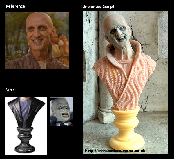 Reference, Parts, and Unpainted Sculpt