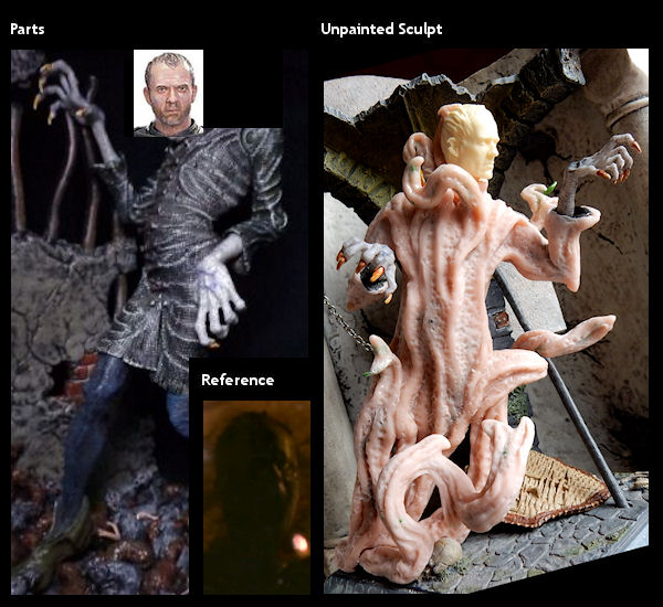 Reference, Parts, and Unpainted Sculpt