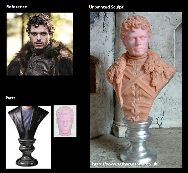 Reference, Parts, and Unpainted Sculpt