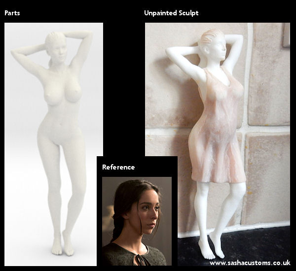 Talisa Reference, Parts, & Unpainted Sculpt