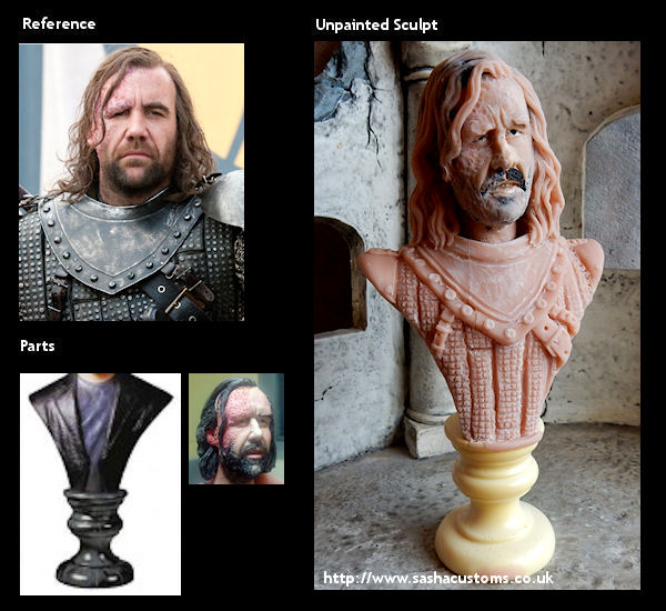 Reference, Parts, and Unpainted Sculpt