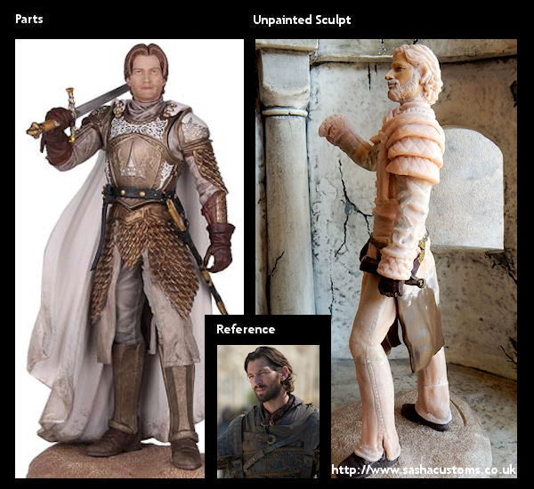 Reference, Parts, and Unpainted Sculpt
