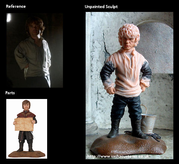 Reference, Parts, and Unpainted Sculpt