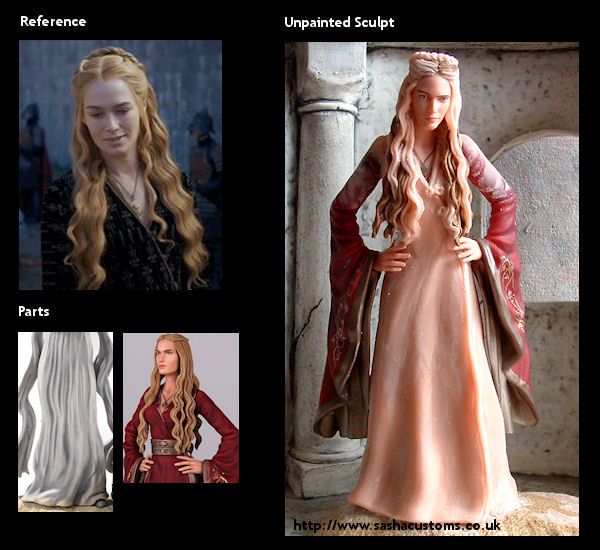 Reference, Parts, and Unpainted Sculpt