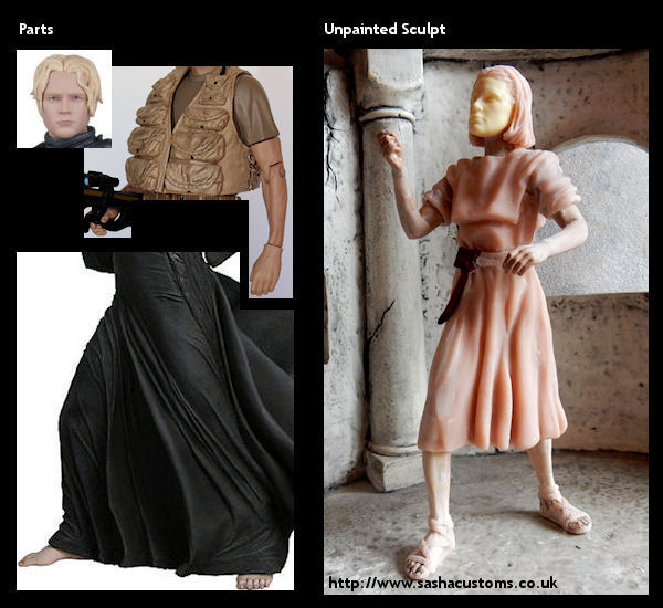 Reference, Parts, and Unpainted Sculpt