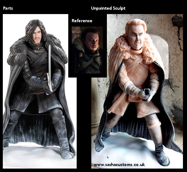 Reference, Parts, and Unpainted Sculpt