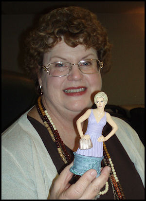 Author Charlaine Harris Holding Sookie