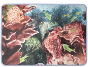 Reef Studies: Discus and Cuttlefish (Bathmat) - Vanda Powell Designs