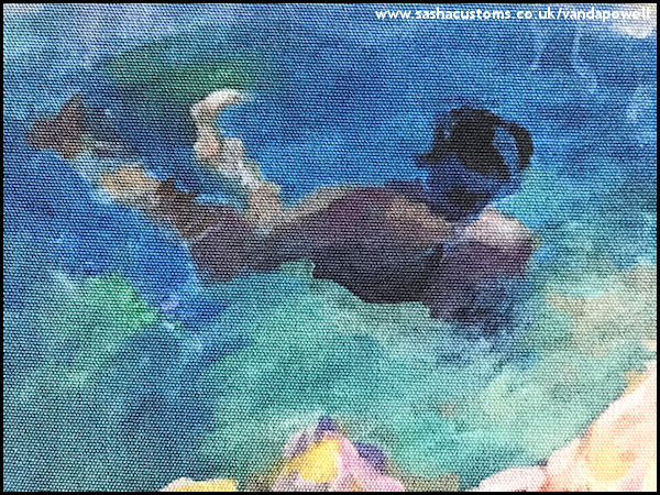 Close Up of Canvas Texture