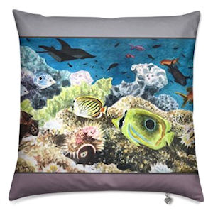 Reef Studies: Crowded Corals (Cushion) - Vanda Powell Designs
