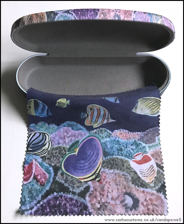 Gemstone Reef (Hard Glasses Case with Matching Cleaning Cloth) - Vanda Powell Designs