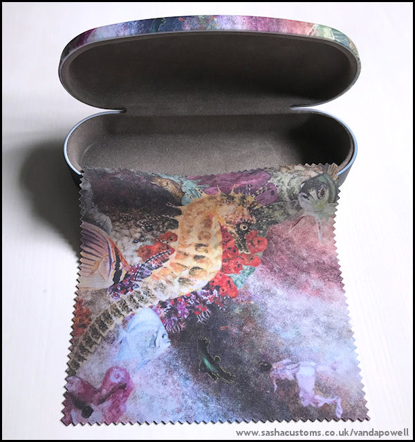 Seahorse Hard Glasses Case (with Matching Cleaning Cloth) - Vanda Powell Designs