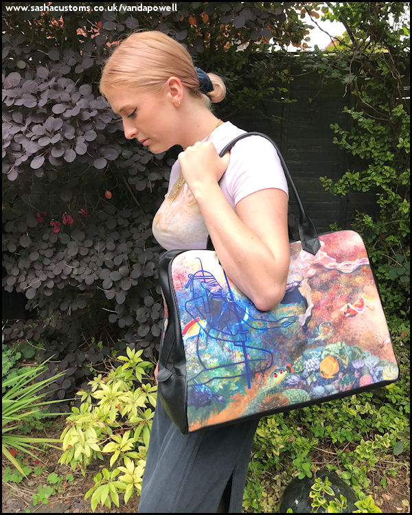 The Spirit of the Eternal Waters and the Most Ancient Female of the World (Italian Leather Holdall) - Vanda Powell Designs