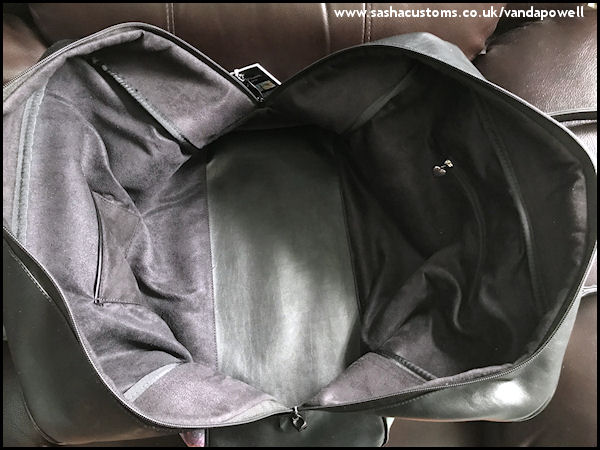 Italian Leather Holdall (Inside) - Vanda Powell Designs