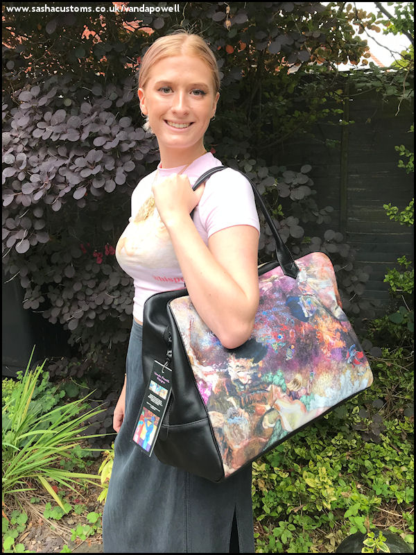 Listening to the Mermaids Singing (Italian Leather Holdall) - Vanda Powell Designs