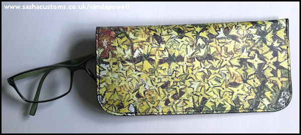Aconbury Close Forsythia (Nappa Leather Glasses Case) - Vanda Powell Designs