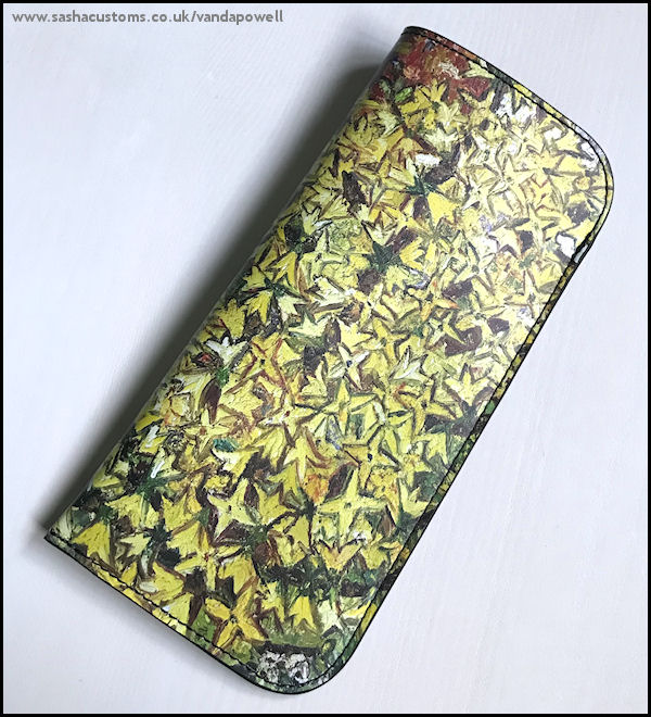 Aconbury Close Forsythia (Nappa Leather Glasses Case) - Vanda Powell Designs