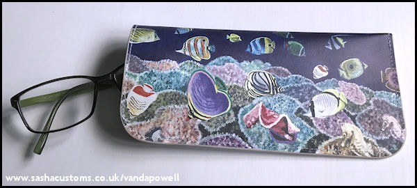 Gemstone Reef (Nappa Leather Glasses Case) - Vanda Powell Designs