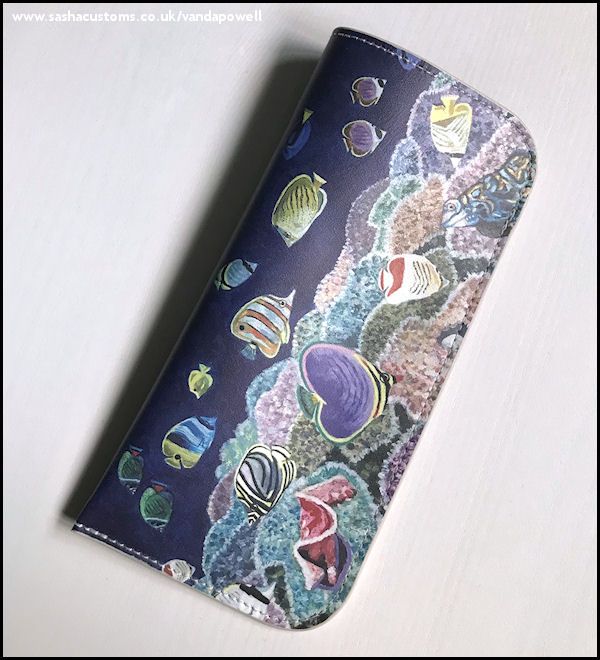Gemstone Reef (Nappa Leather Glasses Case) - Vanda Powell Designs