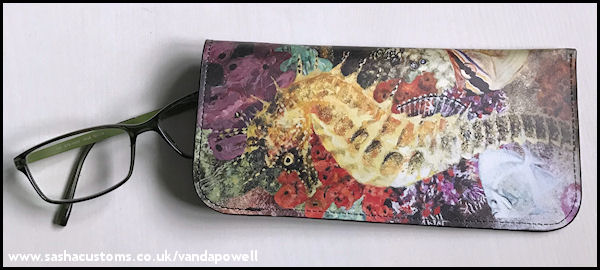 Seahorse Nappa Leather Glasses Case - Vanda Powell Designs
