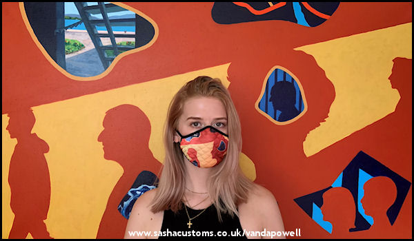 Cell Face Mask (Quilted Large) - Vanda Powell Designs