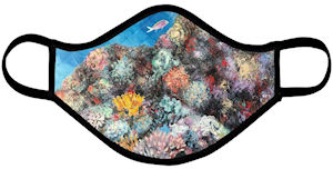 Coral Reef Face Mask (Quilted Extra Large) - Vanda Powell Designs