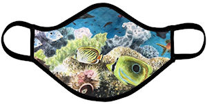 Crowded Corals Face Mask (Quilted Extra Large) - Vanda Powell Designs