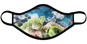 Crowded Corals Face Mask (Quilted Medium) - Vanda Powell Designs