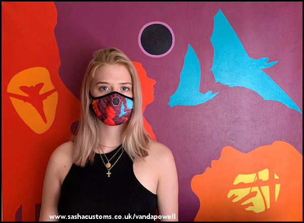 Eclipse Face Mask (Quilted Large) - Vanda Powell Designs