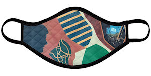 White Flag Face Mask (Quilted Medium) - Vanda Powell Designs