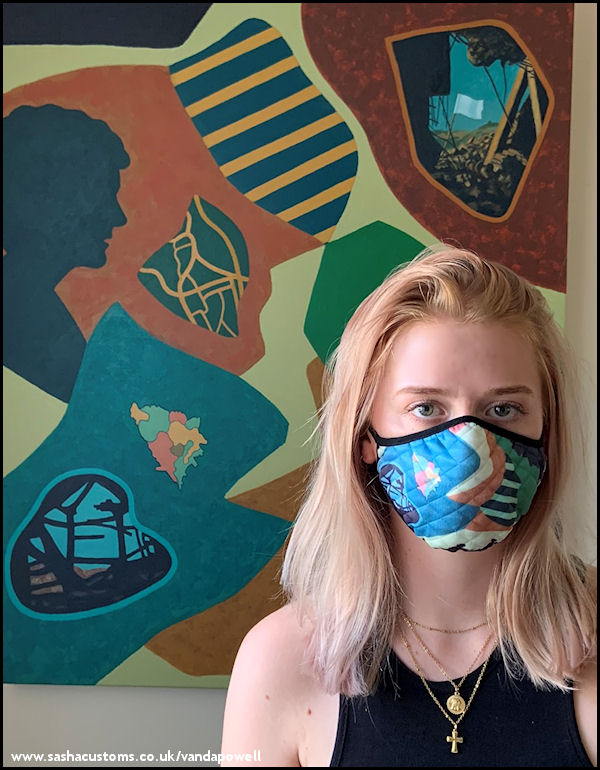 Coordinates Face Mask (Quilted Large) - Vanda Powell Designs