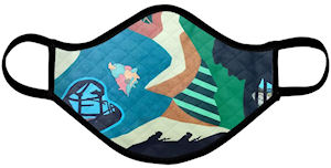 Coordinates Face Mask (Quilted Extra Large) - Vanda Powell Designs