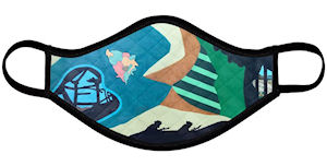 Coordinates Face Mask (Quilted Medium) - Vanda Powell Designs