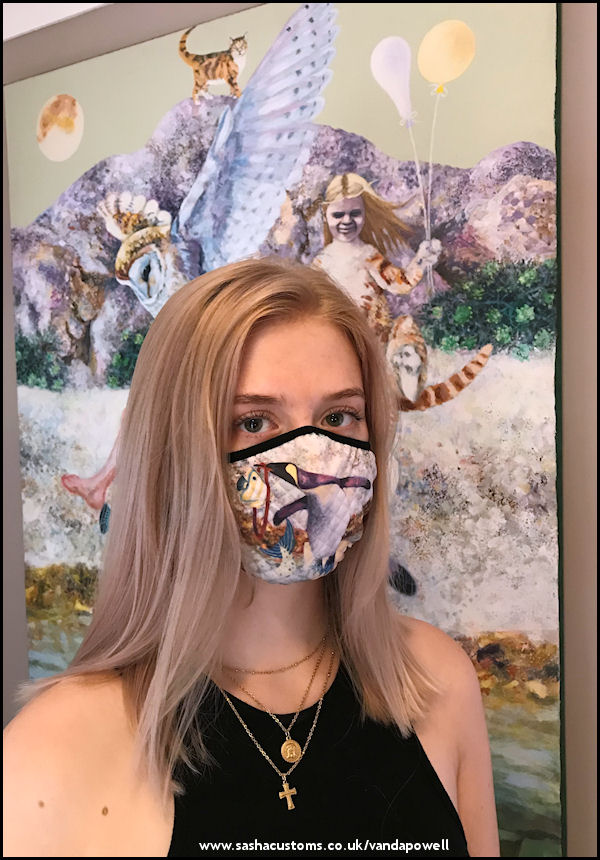 Penguin Face Mask (Quilted Large) - Vanda Powell Designs