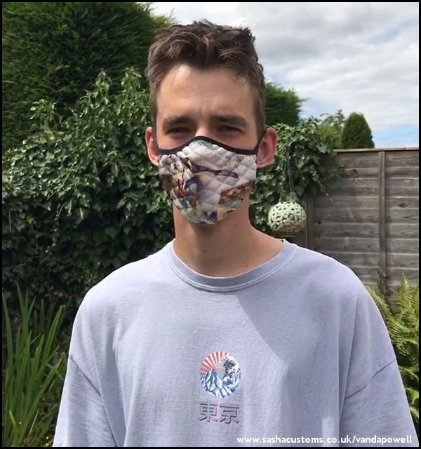 Penguin Face Mask (Quilted Extra-Large) - Vanda Powell Designs