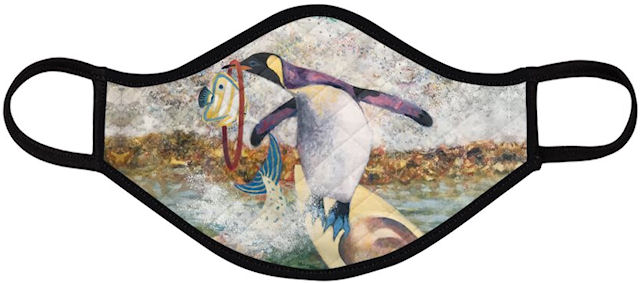 Penguin Face Mask (Quilted Large) - Vanda Powell Designs