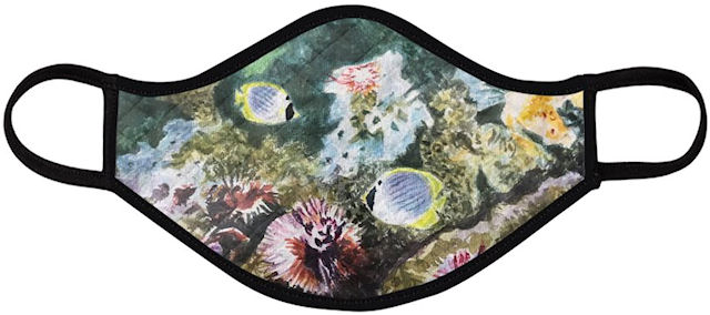 Coral Polyps Face Mask (Quilted Large) - Vanda Powell Designs